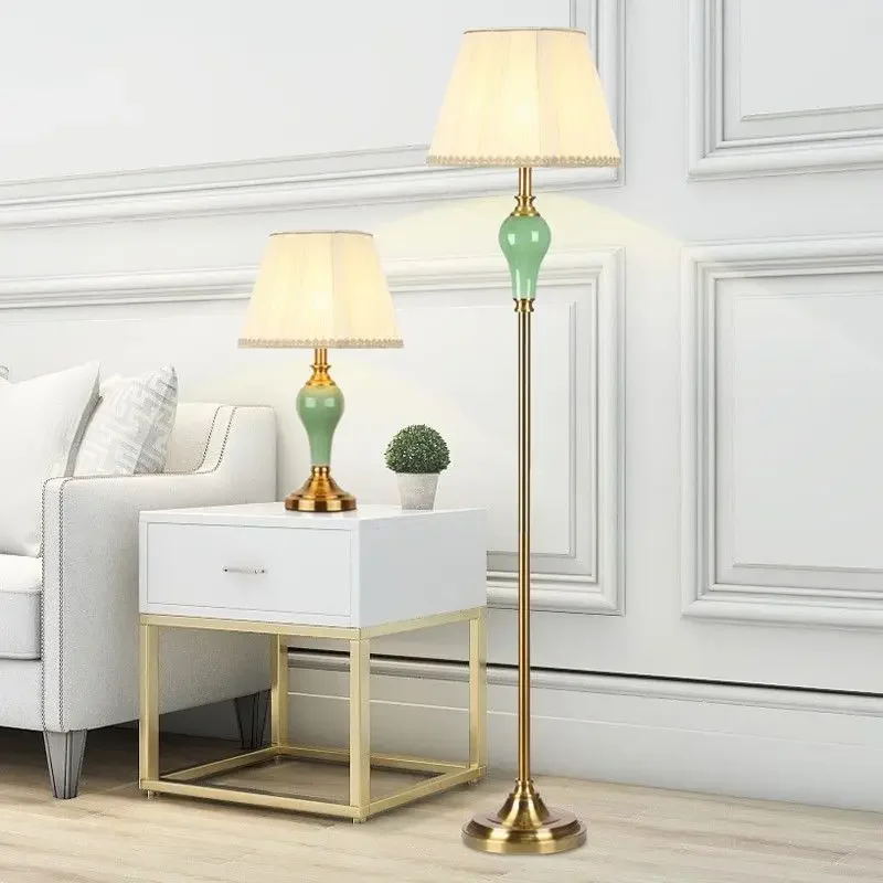 PLLY Modern Ceramics Floor Lamps Standing LED Creative American Luxury Fashion Table Light For Home Living Room Bedroom