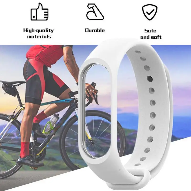 Silicone Sports Watch Strap For Xiaomi Mi Band 3/4 Smart Watch Replacement Watch Belt Bracelet Wristband Belt Strap Accessories