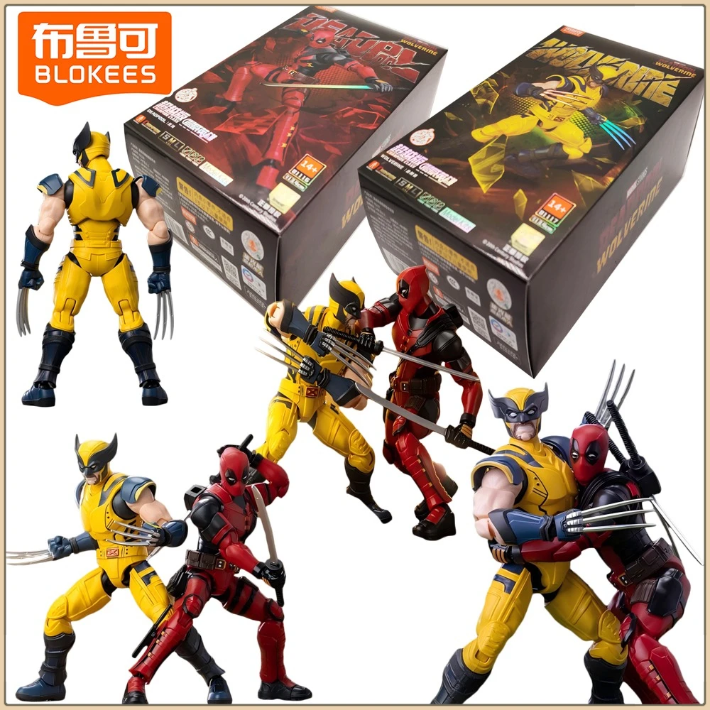 

Original Blokees Deadpool Wolverine Action Figures Champion Class Movie character Collection Model Decorative Toys Holiday Gifts