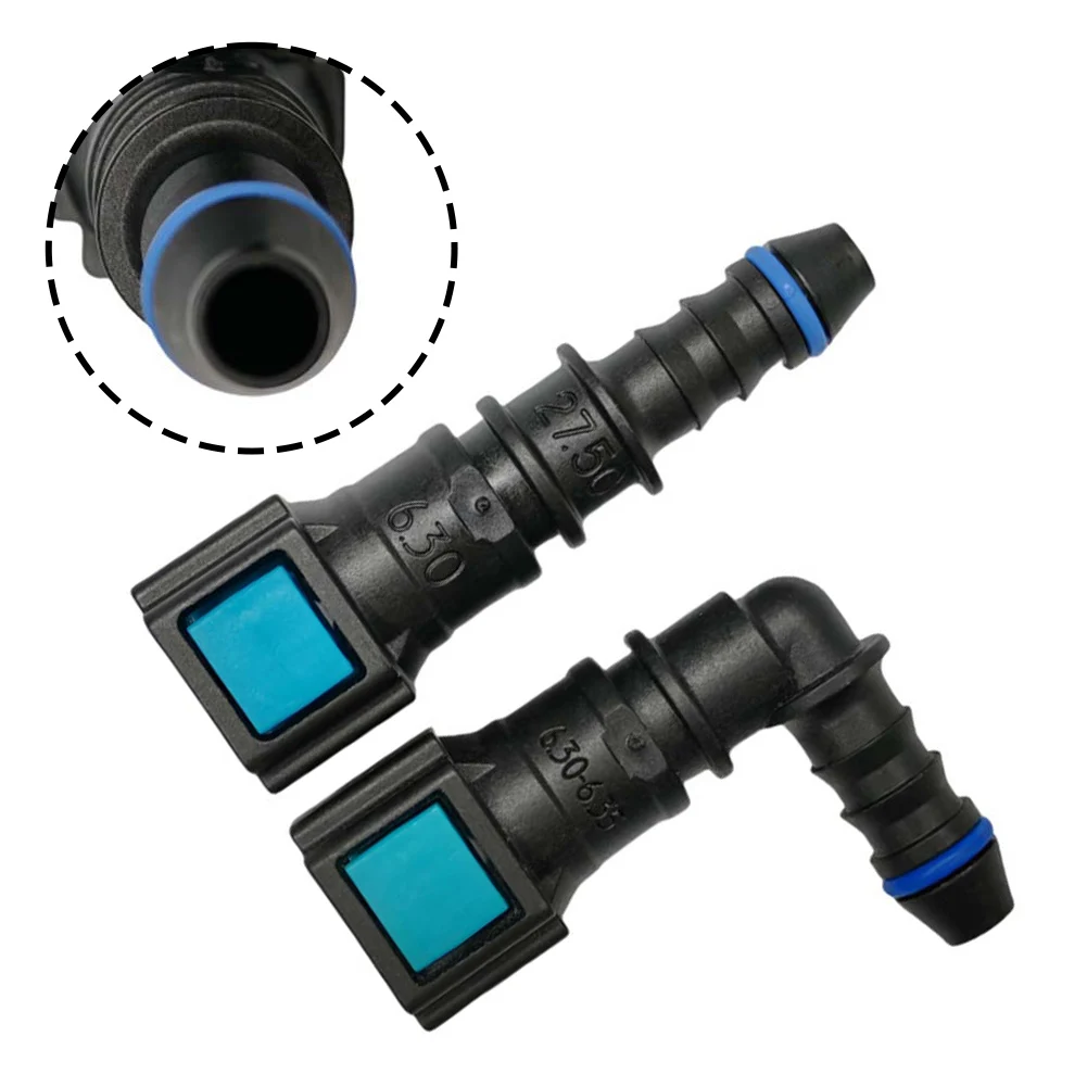 1/2 Pcs 6.30mm ID Extended Fuel Quick Connector Plastic Female Fitting For Car Truck Repair Black Accessories
