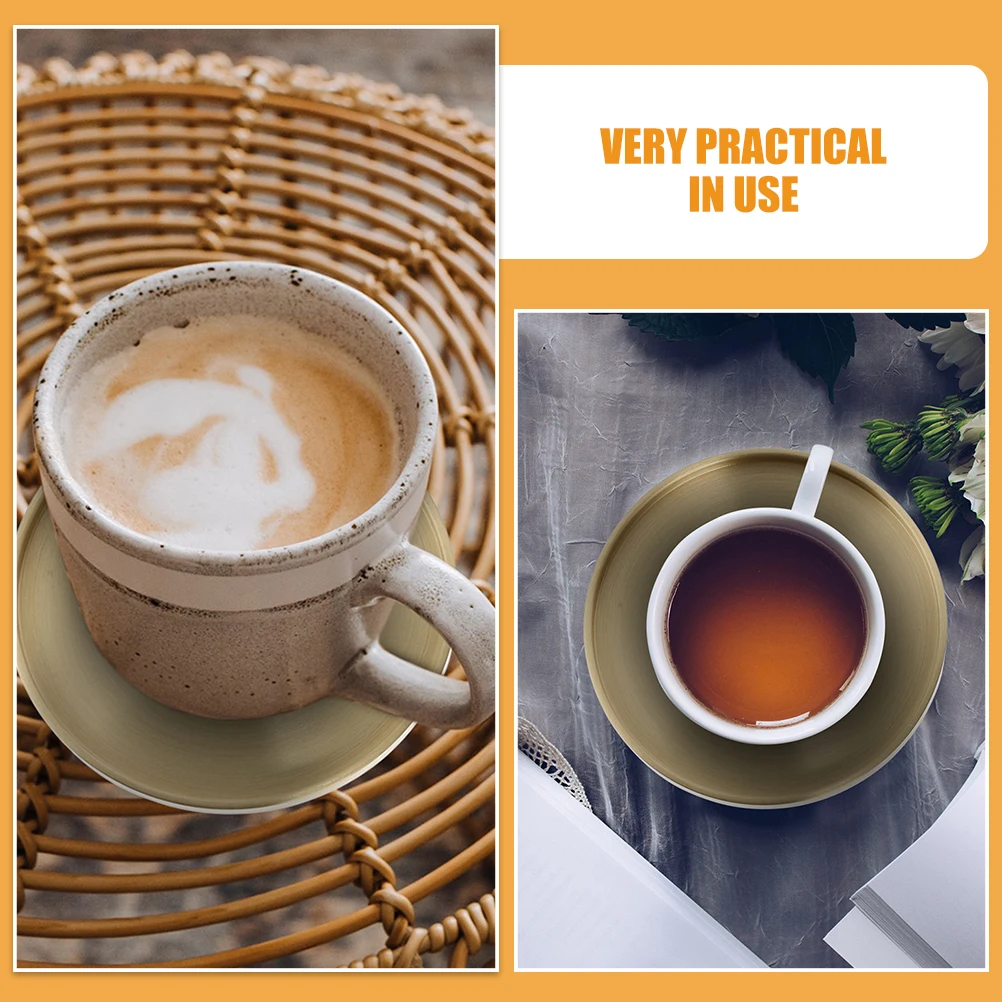 

3pcs Decorative Cup Round Shape Drink Coasters For Coffee Table Home Decor Mug Coaster Water Cup Mat Metal Coasters Kitchen