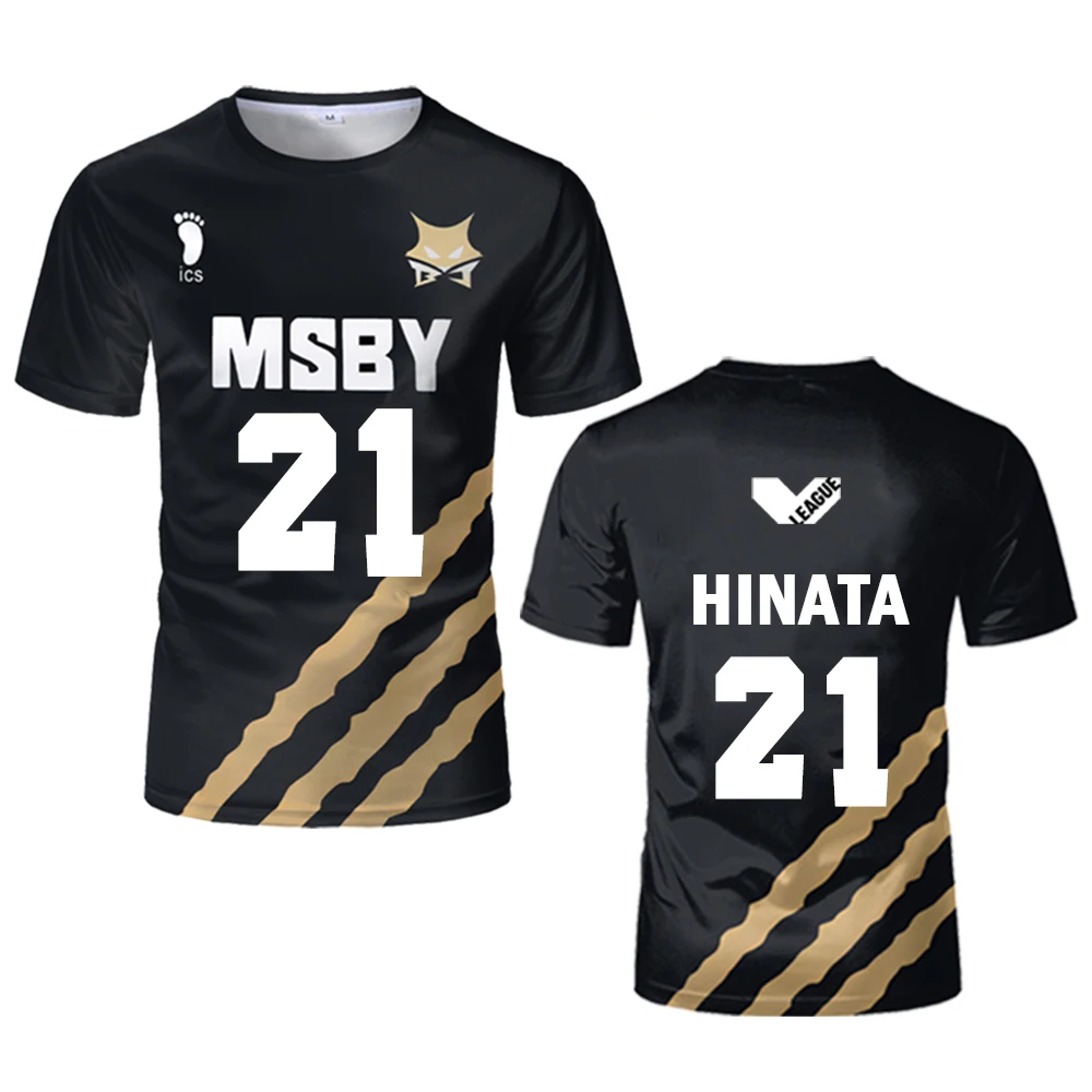 

Summer new Haikyuu MSBY Black Jackal Jersey Japanese Anime Cosplay Tops Volleyball Uniforms quick drying comfortable T-shirt