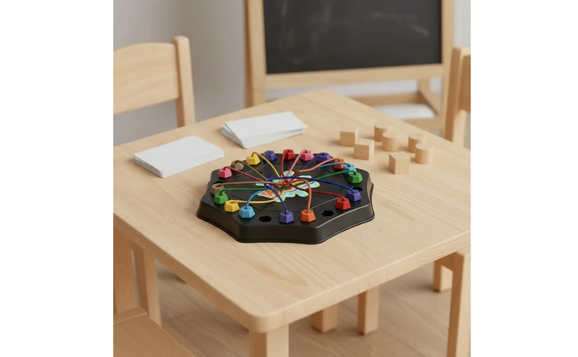 Rope Untangling Game Sturdy Elastic Cords String Untangling Test String Brain Teaser Board Interactive Play for Classroom, Party