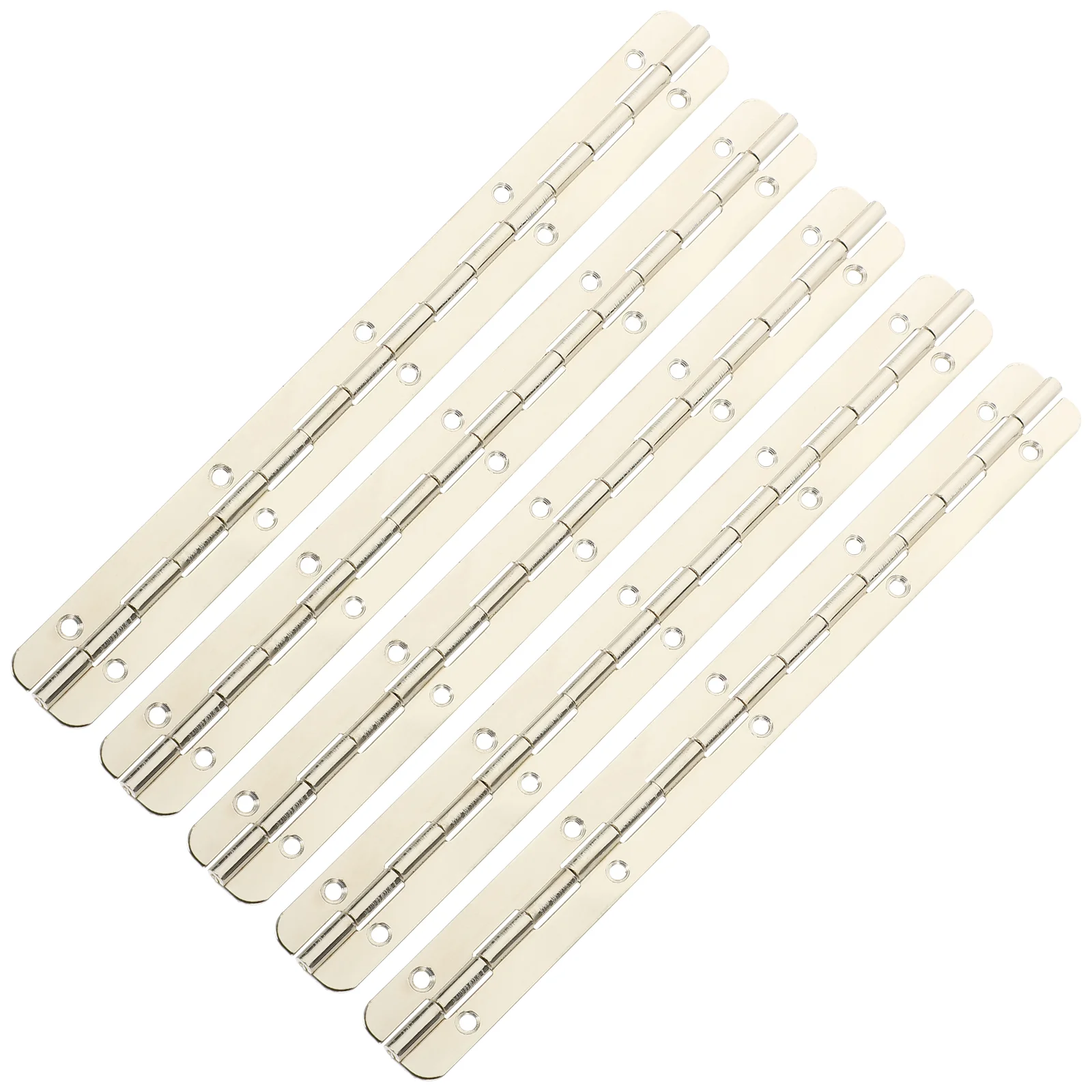 

5 Pcs Piano Hinge Butt Cabinet Hinges Drawer for Doors Iron Chest Continuous Strong