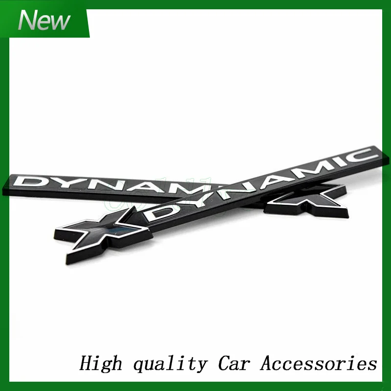 

X-DYNAMIC Bar ABS Car Emblem Buckle Style XDYNAMIC Badge for Defender 110/90 P300 P400 Grille side doors Logo sticker Letter