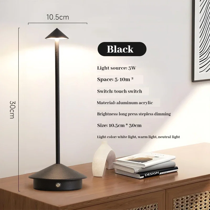 Type-C Rechargeable Table Lamp Creative Dining Touch Led Hotel Bar Coffee Pina Table Lamp Lampada Da Tavolo Decorative Desk Lamp