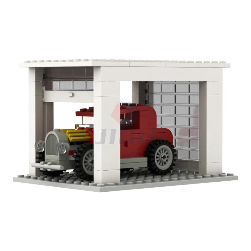 MOC Rolling Gate Garage City Car Building Blocks Classic Doors Windows Baseplate Accessories Assembly Bricks Toys 4217 4218 4219