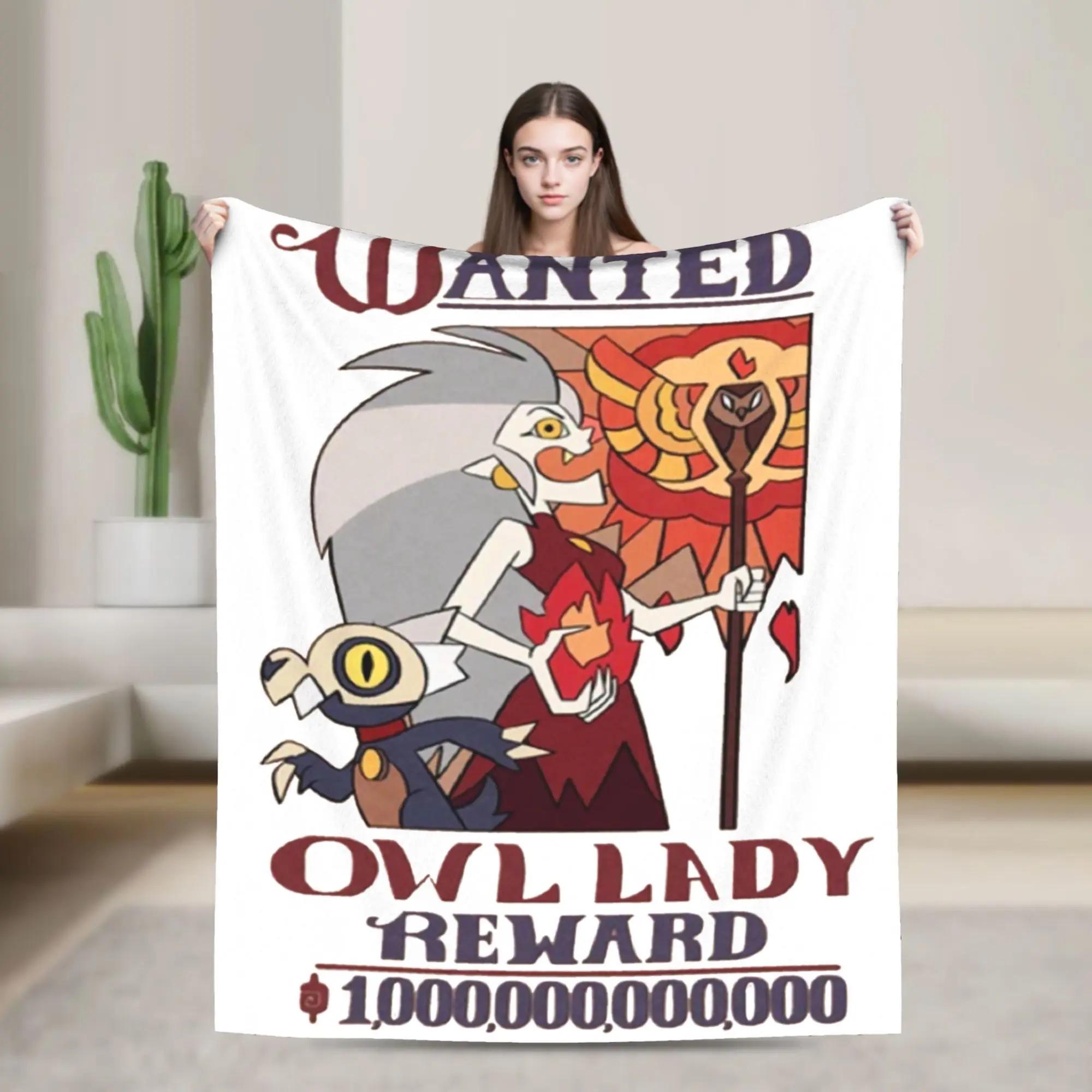 

Wanted Owl Lady The Owl House Fuzzy Blanket Anime Novelty Throw Blanket for Bed Sofa Couch 125*100cm Bedspread