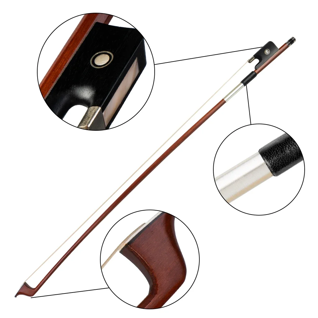 LOOK 4/4 Cello Bow Brazilwood Bow Octagonal Stick Sheep Skin Grip White Mongolia Horsehair Ebony Frog W/ Paris Eye Inlay