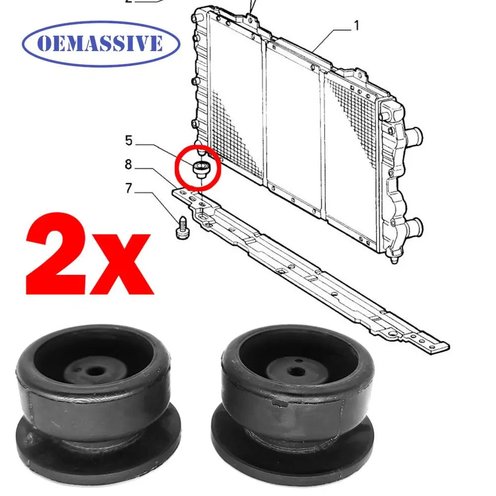 OEMASSIVE 2pc Lower Radiator mount Bush For HONDA CRV 1-4 CIVIC EG EH EJ EJ EK EM ACCORD FIT JAZZ ODYSSEY CITY Acura TSX Legend