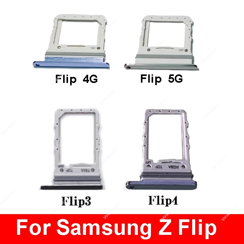 For Samsung Galaxy Z Flip 1 2 3 4 Flip3 5G F7110 Flip4 F7210 Flip 5G F7070 F7000 Sim Card Slot Tray Reader Card Holder Parts