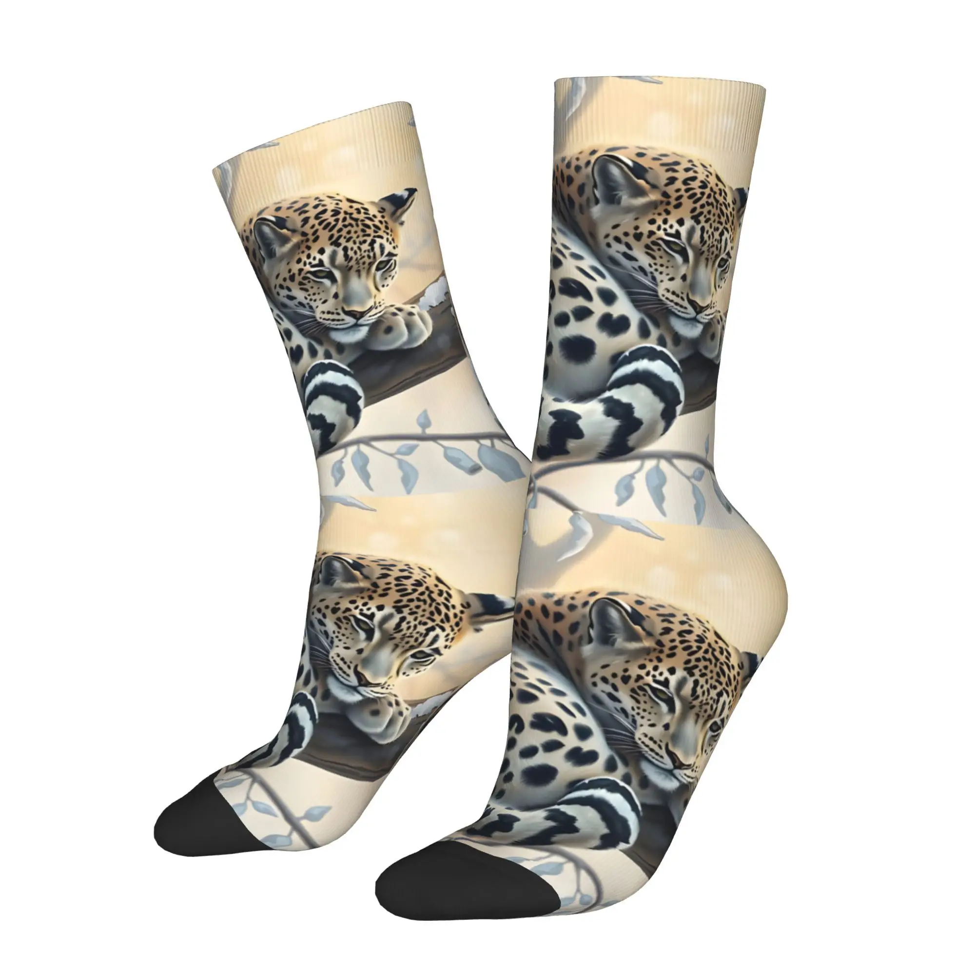 

Cheetah Socks Male Mens Women Winter Stockings Hip Hop