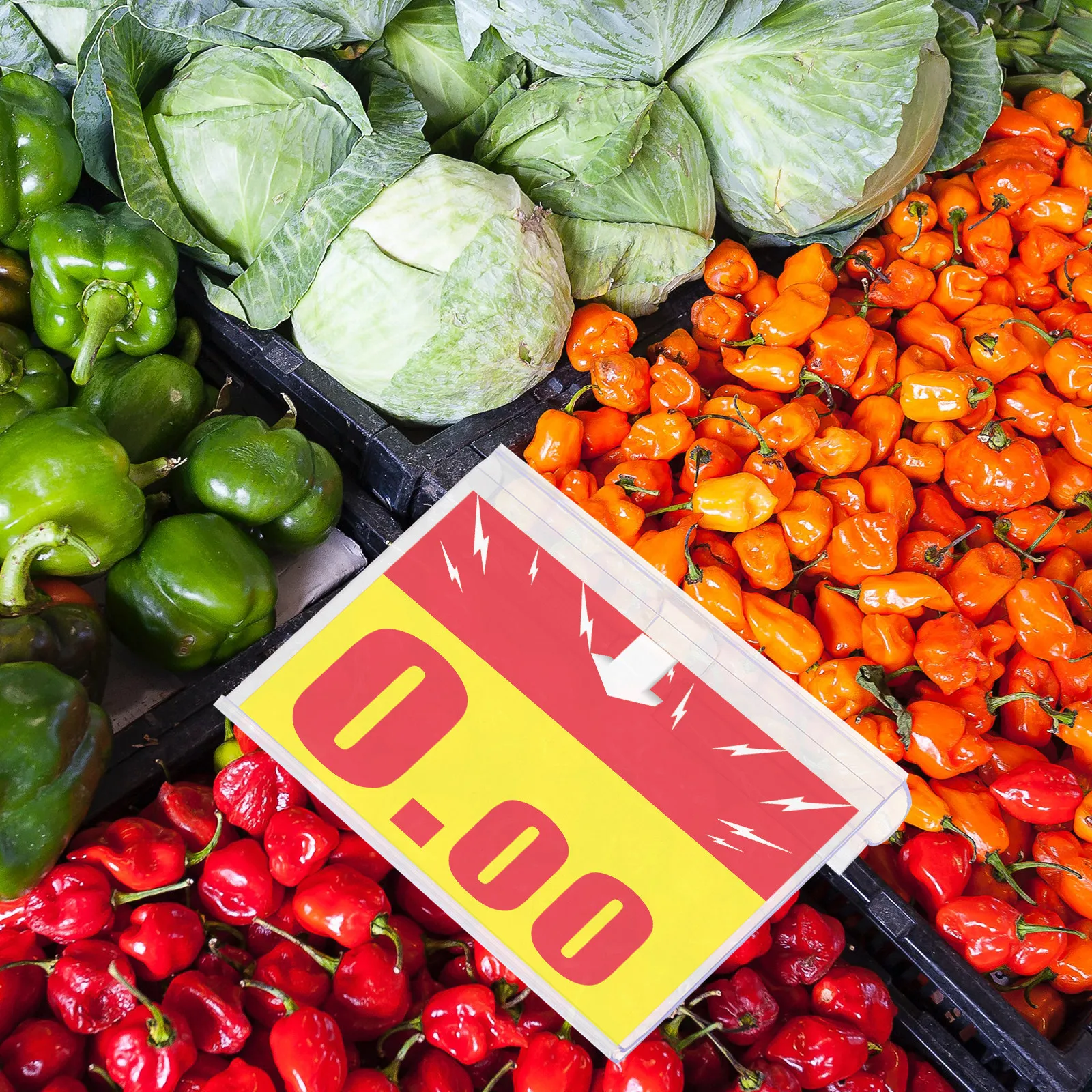 

60Pcs Price Tag Display Holder Sturdy Shelf Label Holder for Retail Stores Supermarkets Exhibitions Wear-Resistant Sign Stand