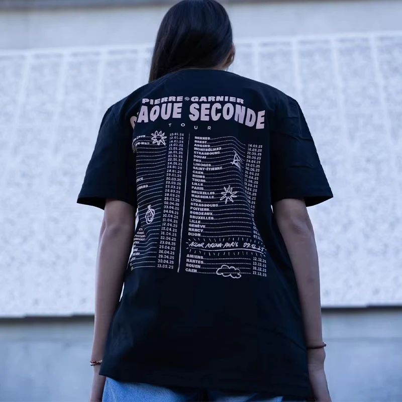 Camisetas de Pierre Garnier para hombre, Camiseta de manga corta con estampado de algodón a la moda, ropa de calle informal para mujer, Camiseta
