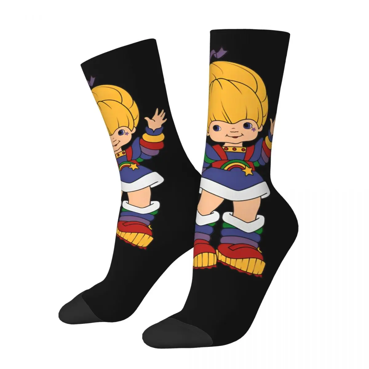 Rainbow Brite Socks Trendy Stockings Autumn Anti Sweat Women Men Socks Comfortable Printed Running Sports Socks