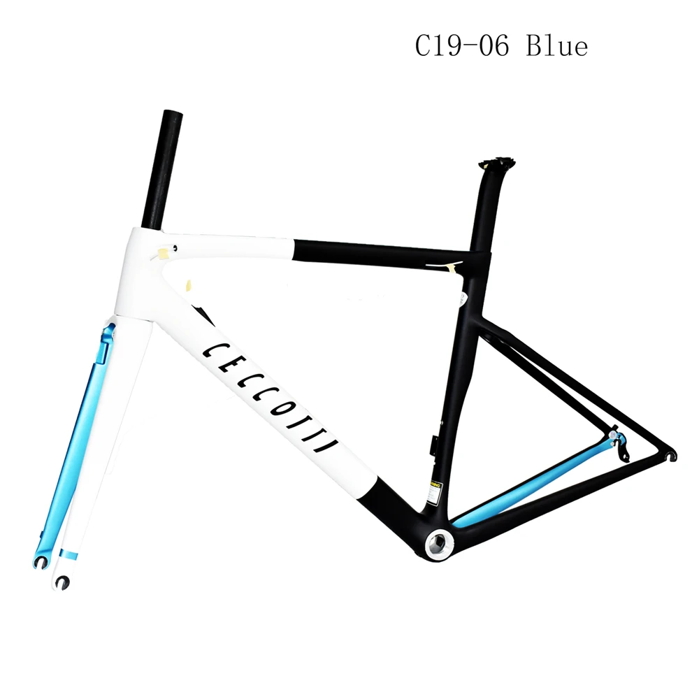 CECCOTTI New Design Disc Brake Frame 700C*25C Road Bike Framework T1000 Carbon FIiber Frame