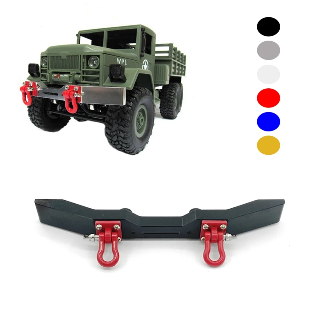المصد الأمامي المعدني BAAA مع خطاف السحب لـ WPL B14 B24 B16 B36 JJRC Q60 Q61 Q62 Q63 RC قطع غيار السيارات، B