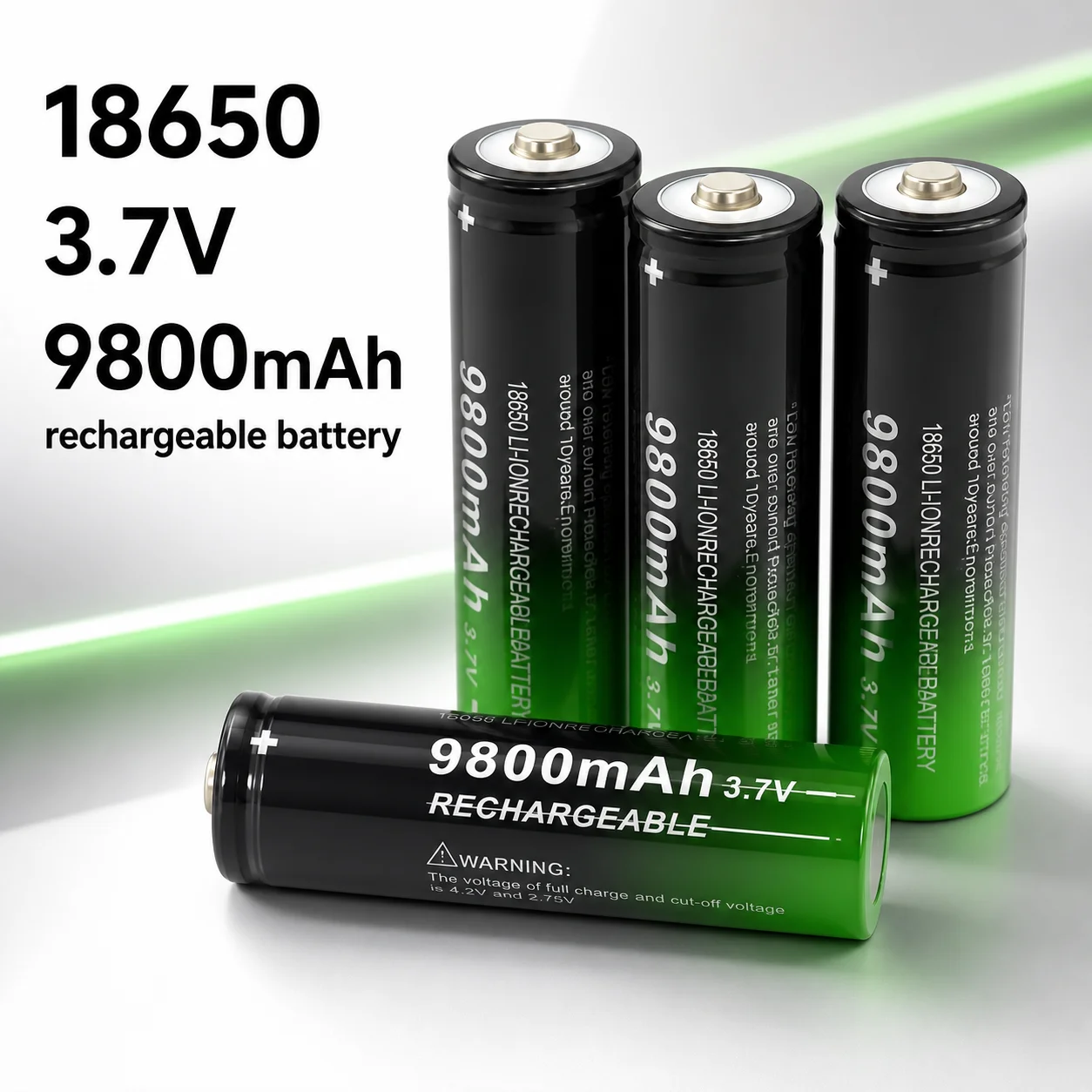 18650 Li-ion Rechargeable Battery 3.7V 9800mAh for Flashlight Torch Headlamp Single Cell Power Battery Pack