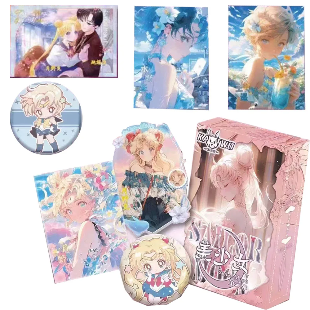 Original Sailor Moon Card Collection Japanese Anime  Lively Beautiful Girl Cool Summer Days  Card Kid birthday Gift card