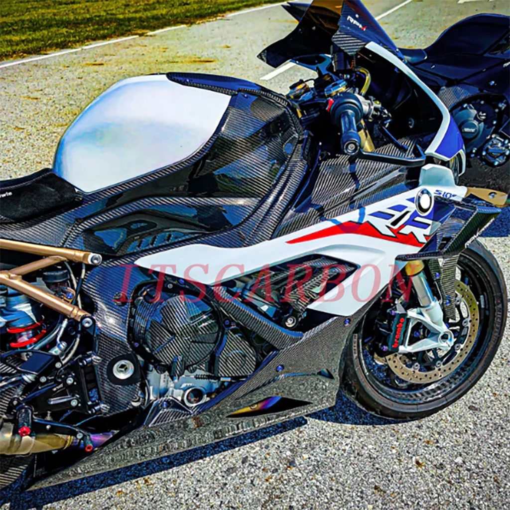 2022 For BMW S1000RR M1000RR 2019 2020 2021 100% Pure Dry Carbon Fibe Motorcycle Winglets Parts Fenders Cover Fairing Kits