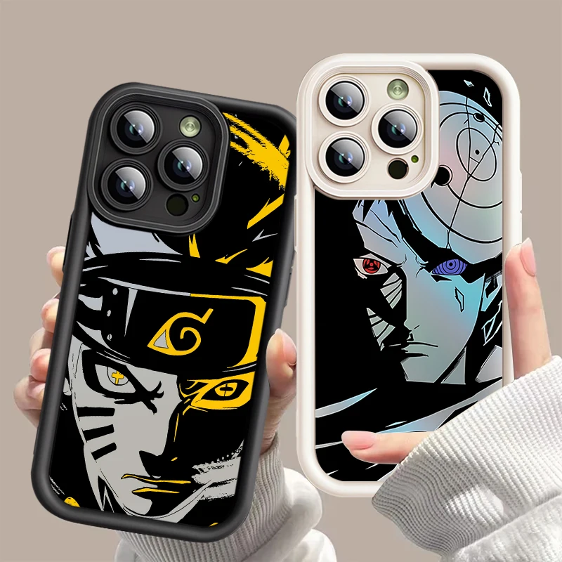 Anime Uchiha Obito Case for Apple iPhone 16 15 Pro Max 14 13 12 Mini 11 7 8 SE XR XS MAX 16 Plus Soft Cover Phone Funda Capa