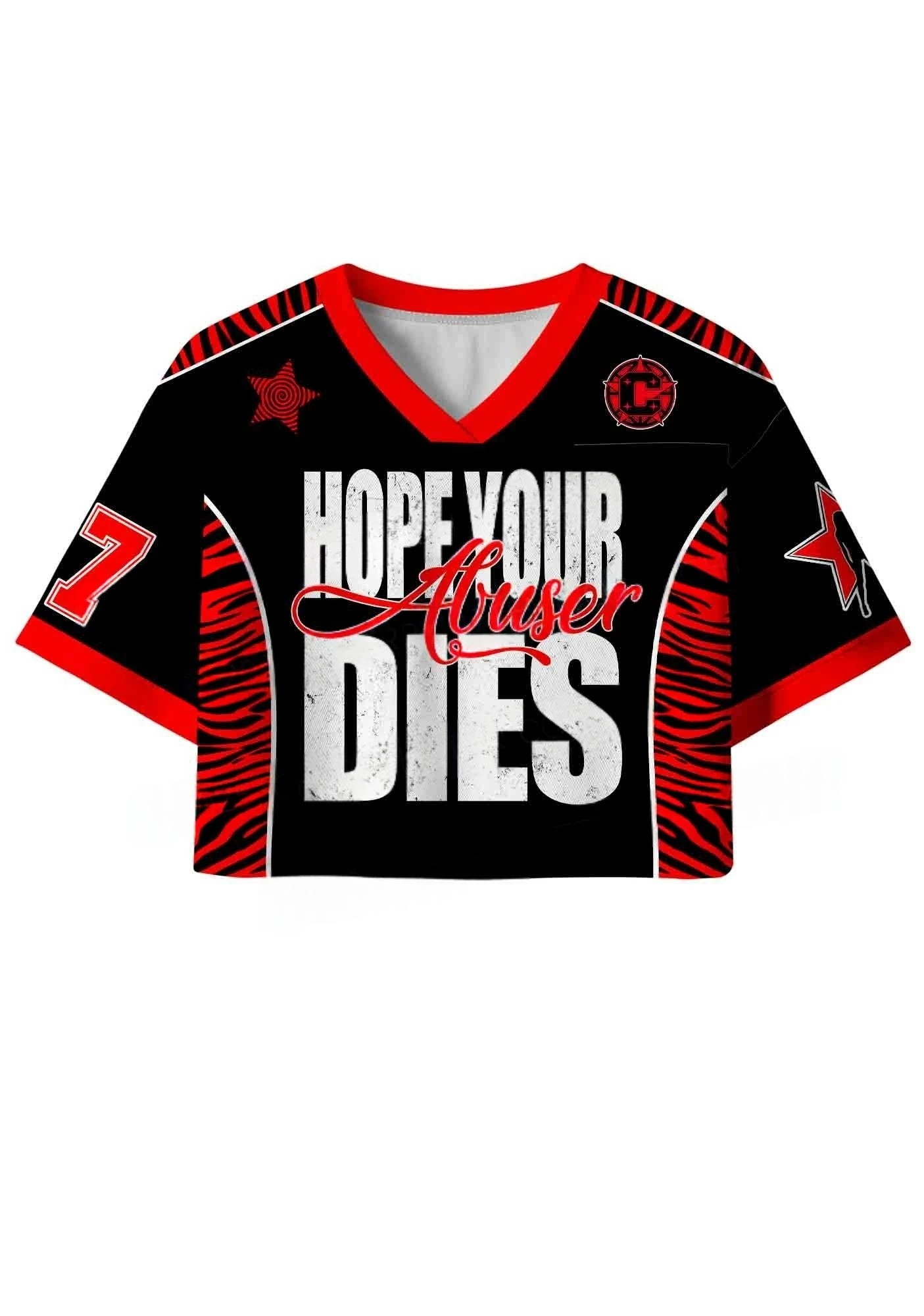 Nouveau T-shirt tendance 2026 à col en V court, style neutre décontracté pour Halloween