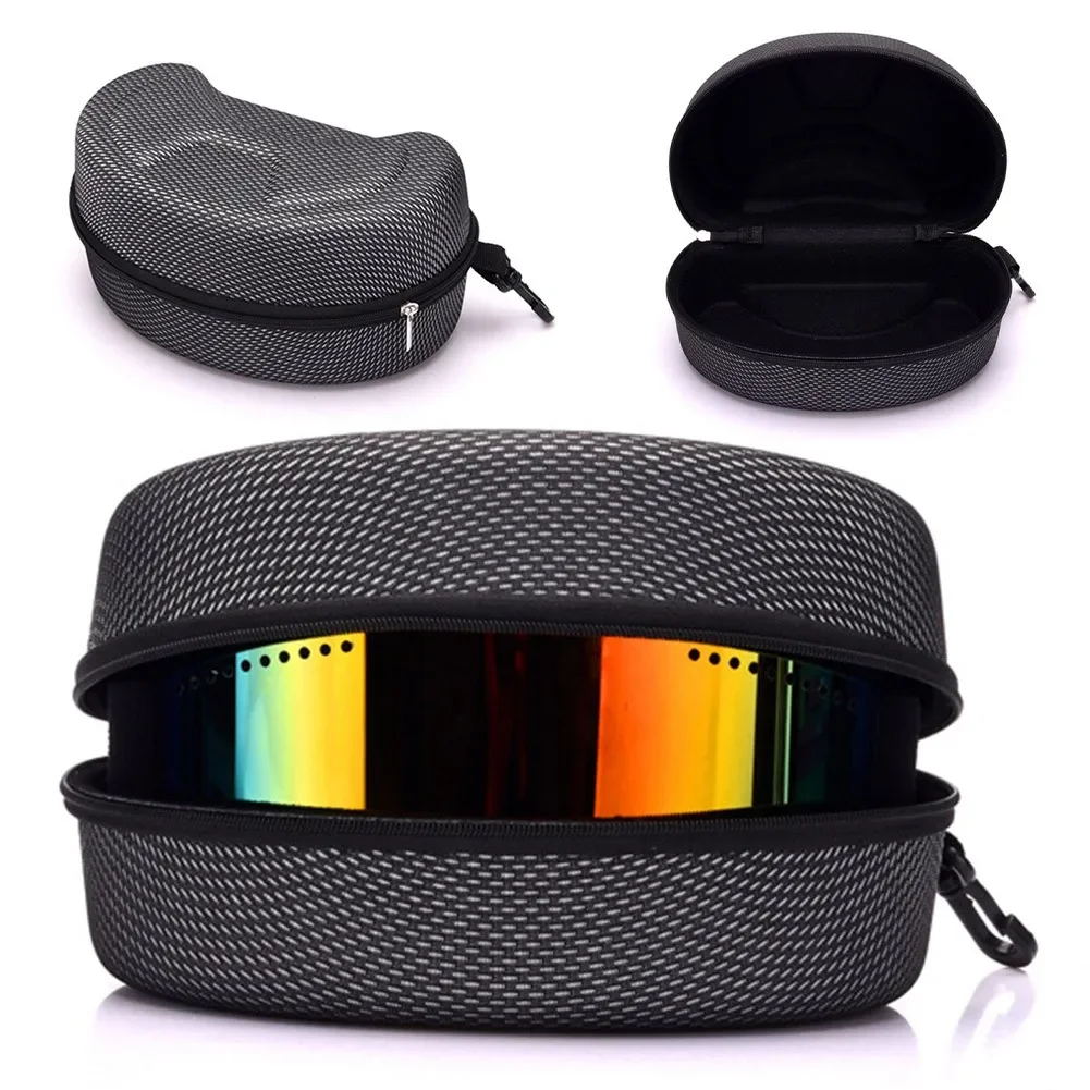 

Soverup 1PCS Snow Ski Eyewear EVA Protection Case Snowboard Skiing Goggles Sunglasses Carrying Case Zipper Hard Shell Box Glasse