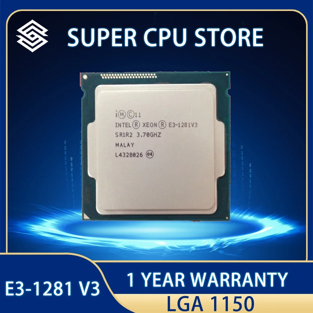 

Intel Xeon E3-1281v3 E3 1281v3 E3 1281 v3 CPU Processor L2=1M L3=8M 82W 3.7 GHz Quad-Core Eight-Thread LGA 1150