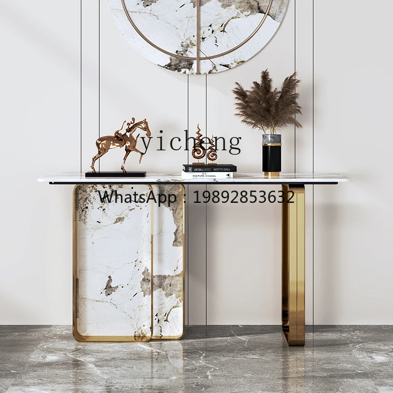 H3-23   light luxury entrance table simple modern new Chinese style strip case wall view table minimalist entrance cabinet