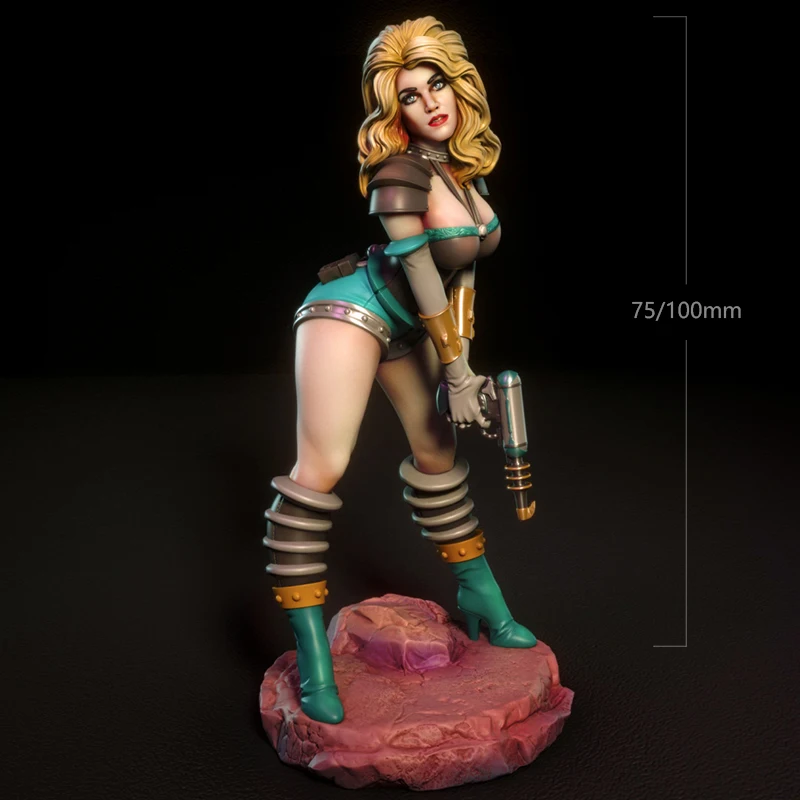 

1/24 75 мм 1/18 100 мм Фигурка красивой девушки, неокрашенная, без цвета, скульптура 753