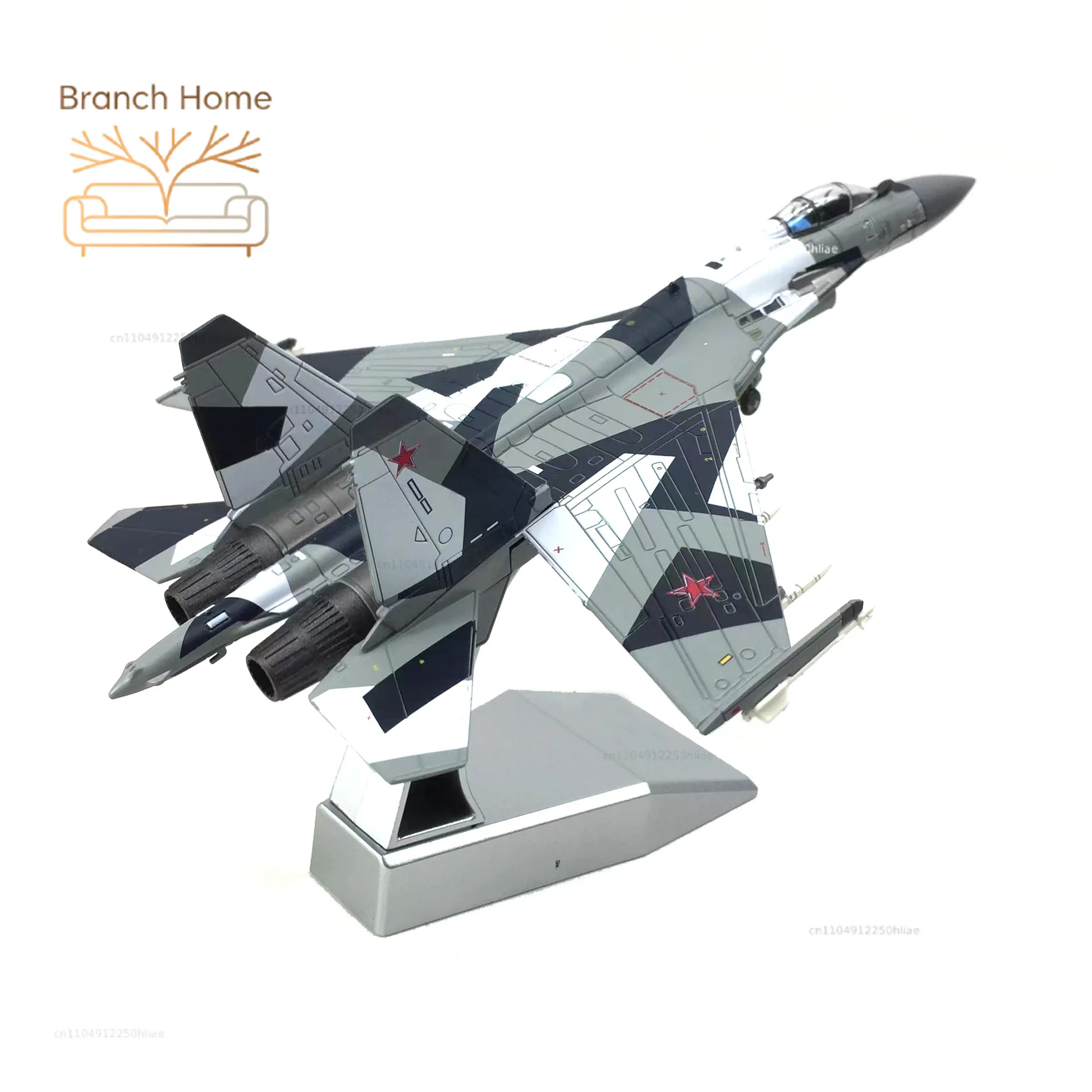 1:100 Scale Russian Su-35 Fighter Model & Display Stand Collection Gift SU35 Alloy Model Plane Mini Decorative Home