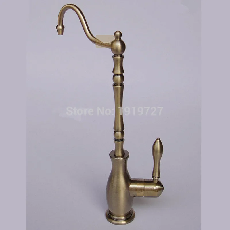 Vidric 100% Brass Antique Bronze Style Faucet Standard Lever Touch Flo Short Round Vented Ceramic Disc Water Filter Tap