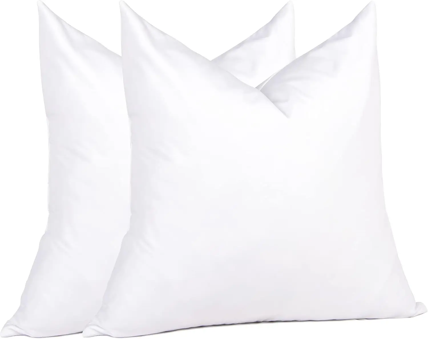 

Premium White Down Feather Pillow Inserts 26x26, Set of 2 for Bed, Couch & Cushion Support