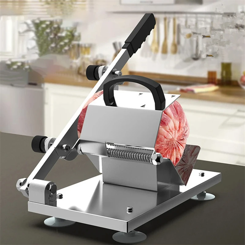 Manual Meat Slicers Machine Home Frozen Meat Slicer Stainless Steel Food Cutter Slicing Lamb Beef Vegetable Meat Potato Cutter