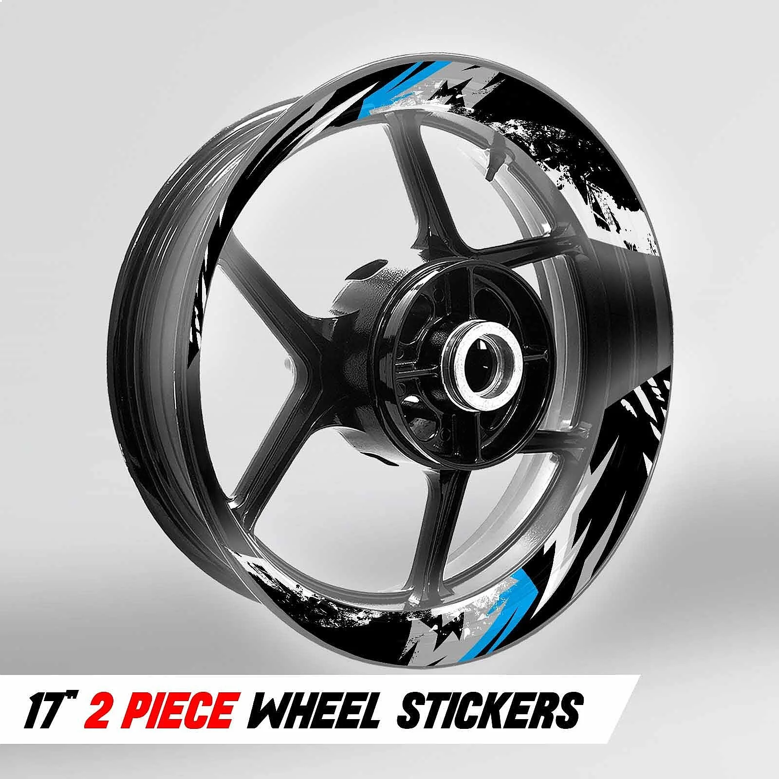 S03B Aqua 2-Piece Rim Wheel Stickers Decals For Honda CB650F 14-20