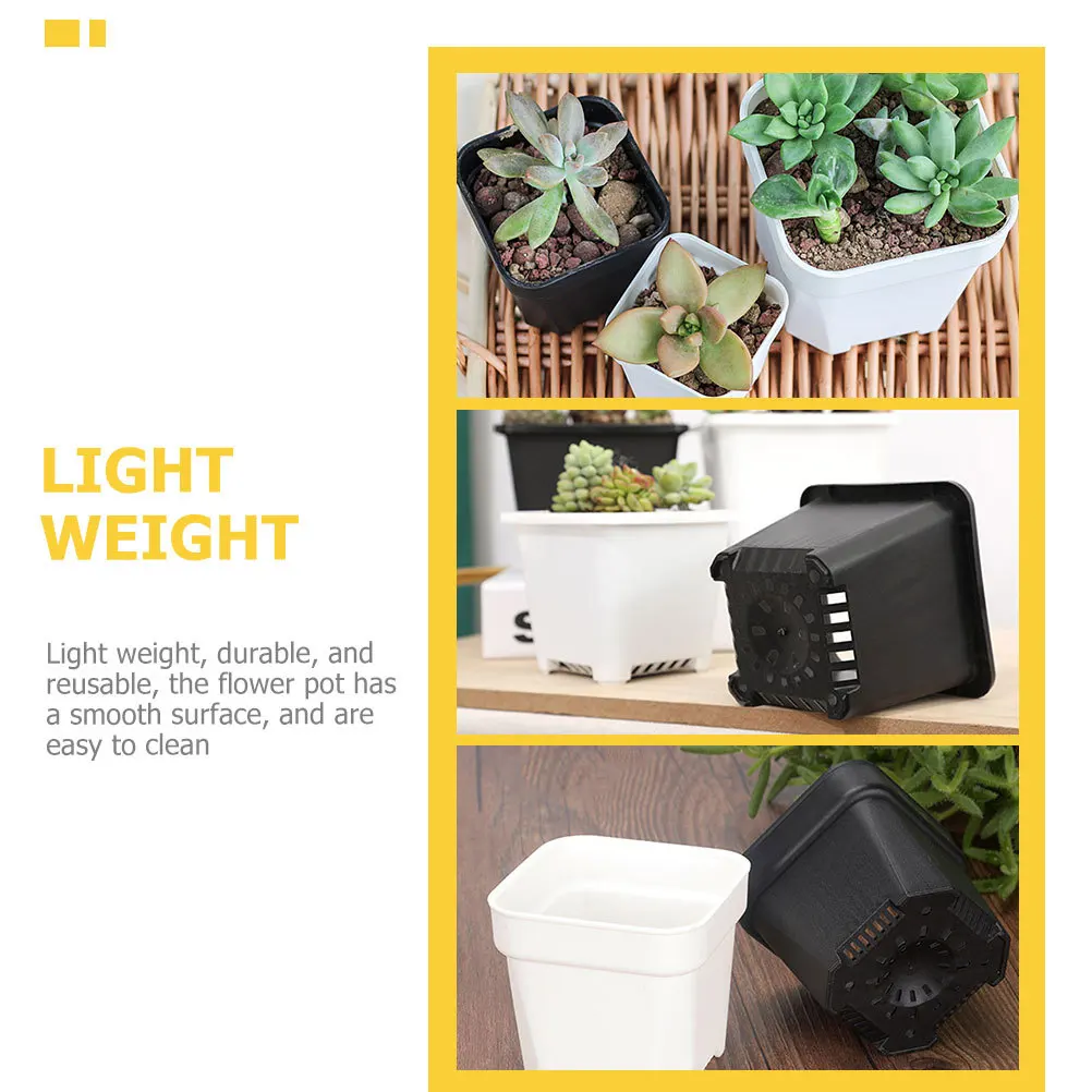 

15pcs Thickened Flowerpot Flower Pots Plastic Planters For Indoor Succulent Plant Container Outdoor Garden Succulent Nursery
