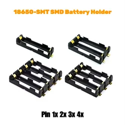 10 szt. 1x2x3x4x18650 SMT uchwyt na baterie 18650 SMD opakowanie na baterie futerał do przechowywania pojemnik Power Bank z brązowymi szpilkami do ładowania SMT