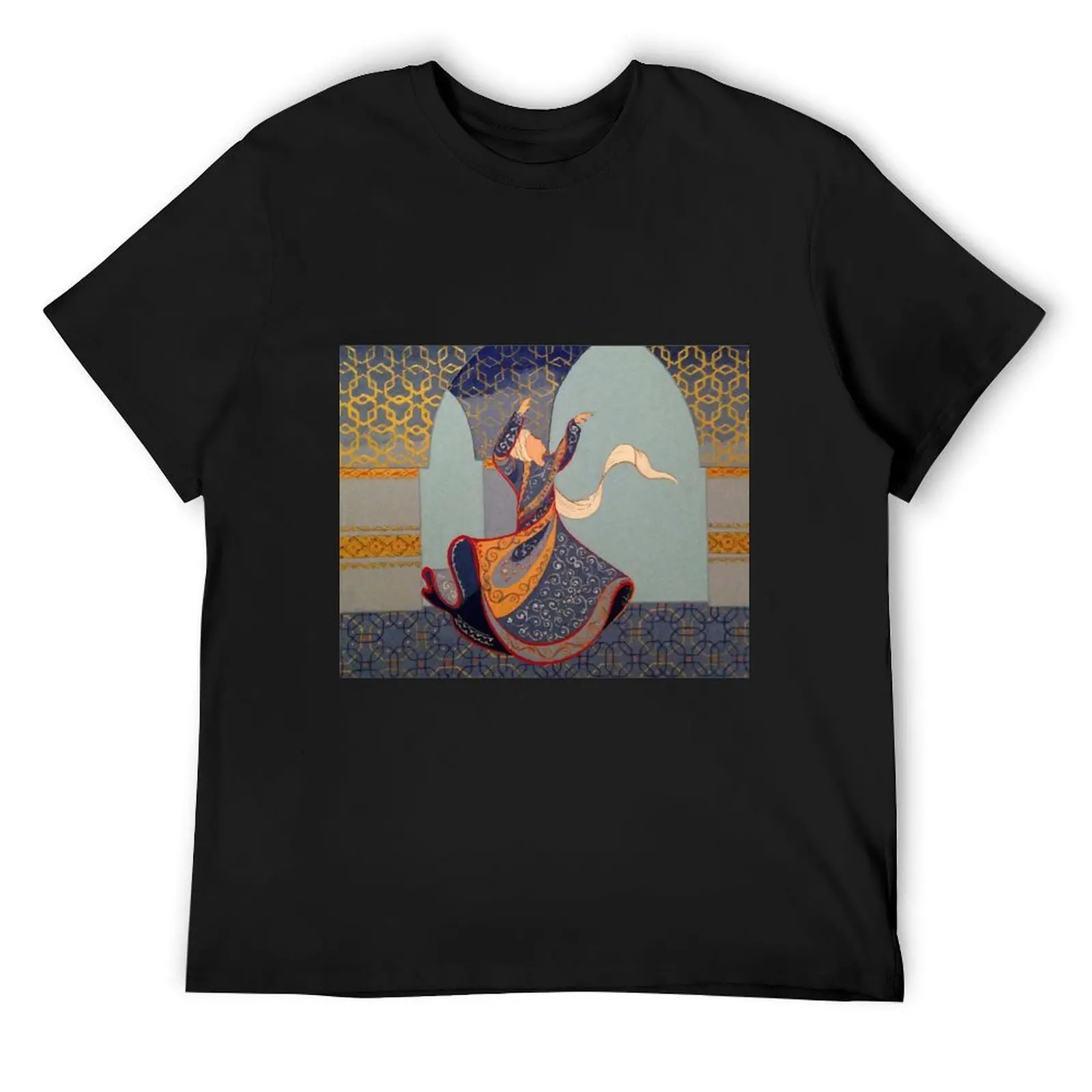 

persian dance T-Shirt luxury t-shirt blue archive clothes mens shirts graphic tee