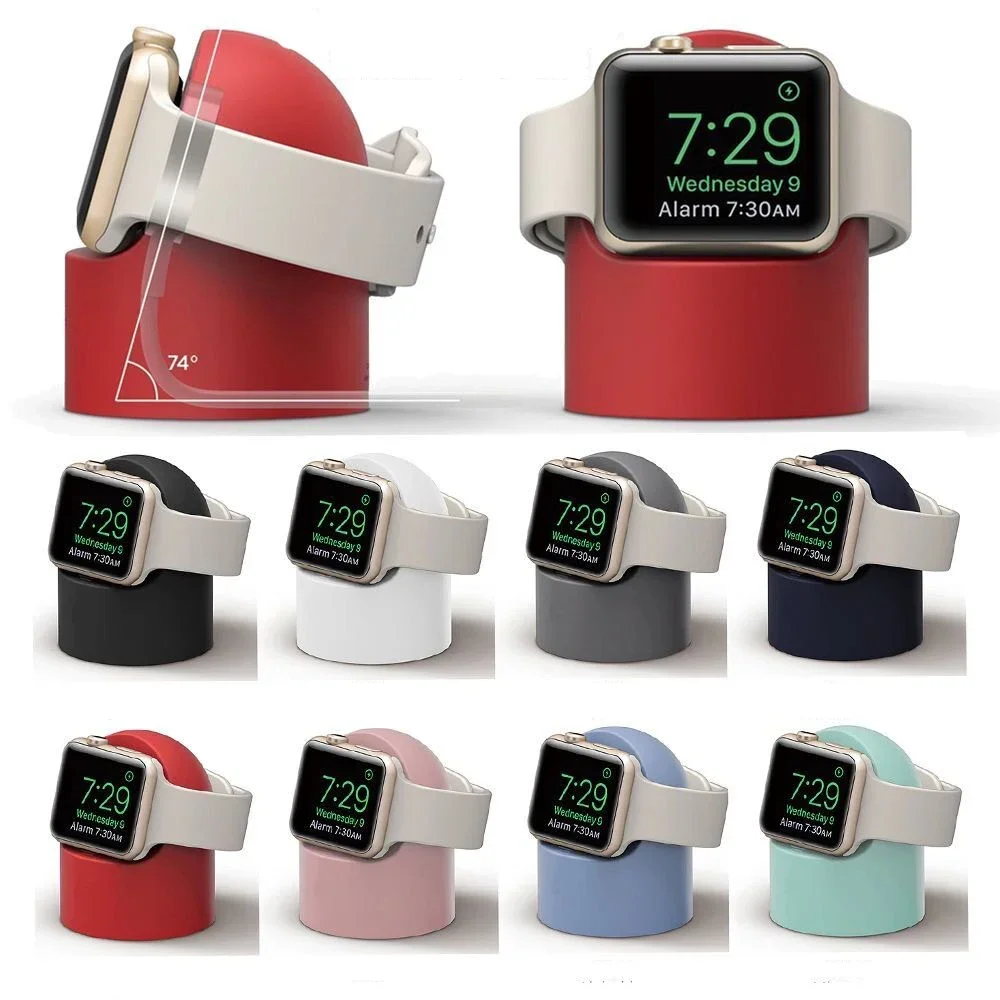 Apple Watch シリーズ 11 10 9 8 7 6 SE 5 3 Ultra用充電スタンド、充電ドックステーション、シリコンブラケット、充電ケーブルホルダー
