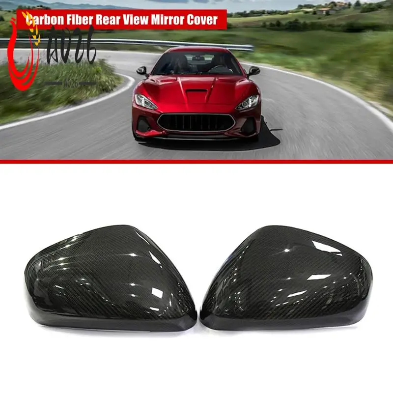 

A026-Car Carbon Fiber Rear View Mirror Cover For Maserati Gran Turismo & Gran Cabrio Quattroporte Add On Style Mirror Caps