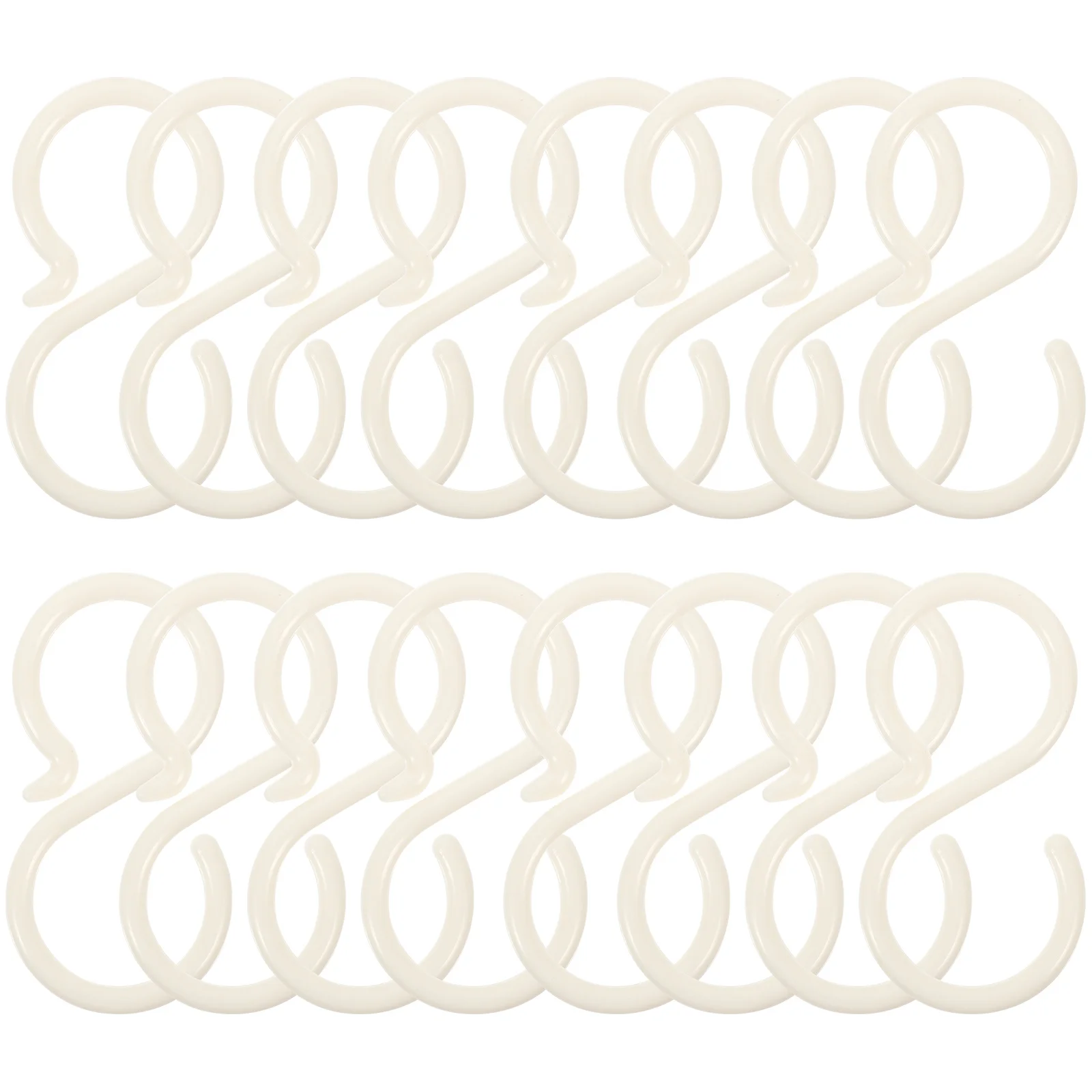 

40Pcs No Punching Plastic S Hooks for Bathroom Towel Hat Belt Clothes Organizer Display S-Shape Hook S Hooks Punch Hook