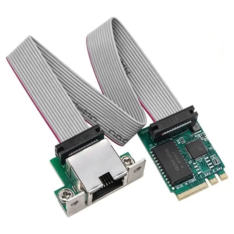 NEW-M. 2 Gigabit Ethernet Network Card Adapter 2.5G Ethernet LAN Card RTL8125B M. 2 a+ E KEY Industrial Network Control