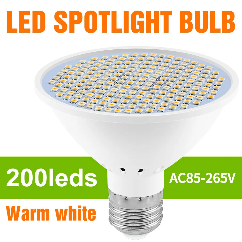 LED E27/E26 Gloeilamp AC220V Spotlight Plafondlamp 126/200/300 leds Kroonluchter 110 V Thuis Studeerkamer Balkon Verlichting Koel/Warm