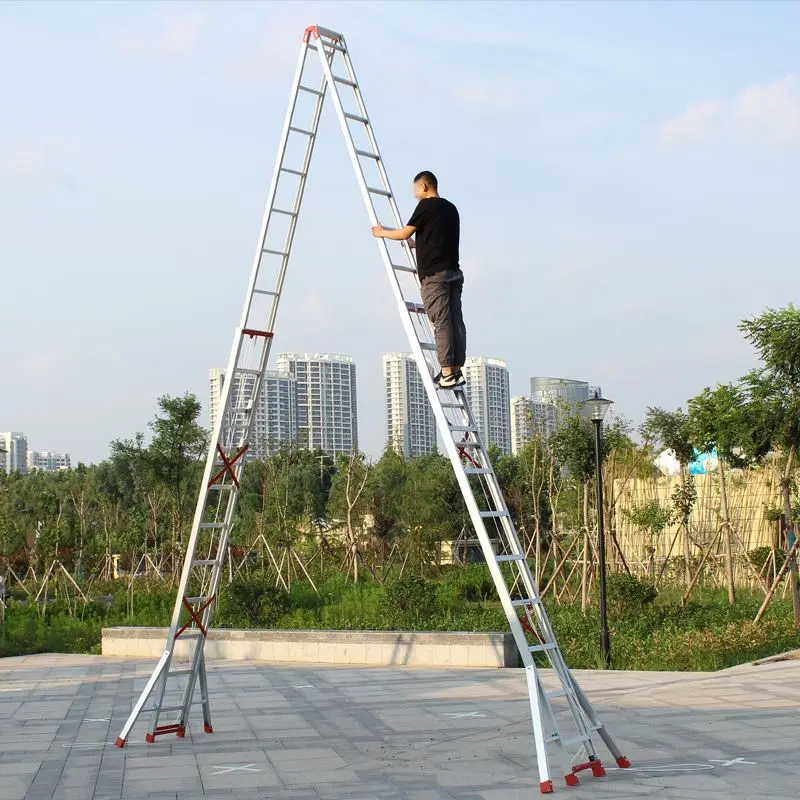 Multifunctional folding ladder Double side ladder Household attic climbing ladder