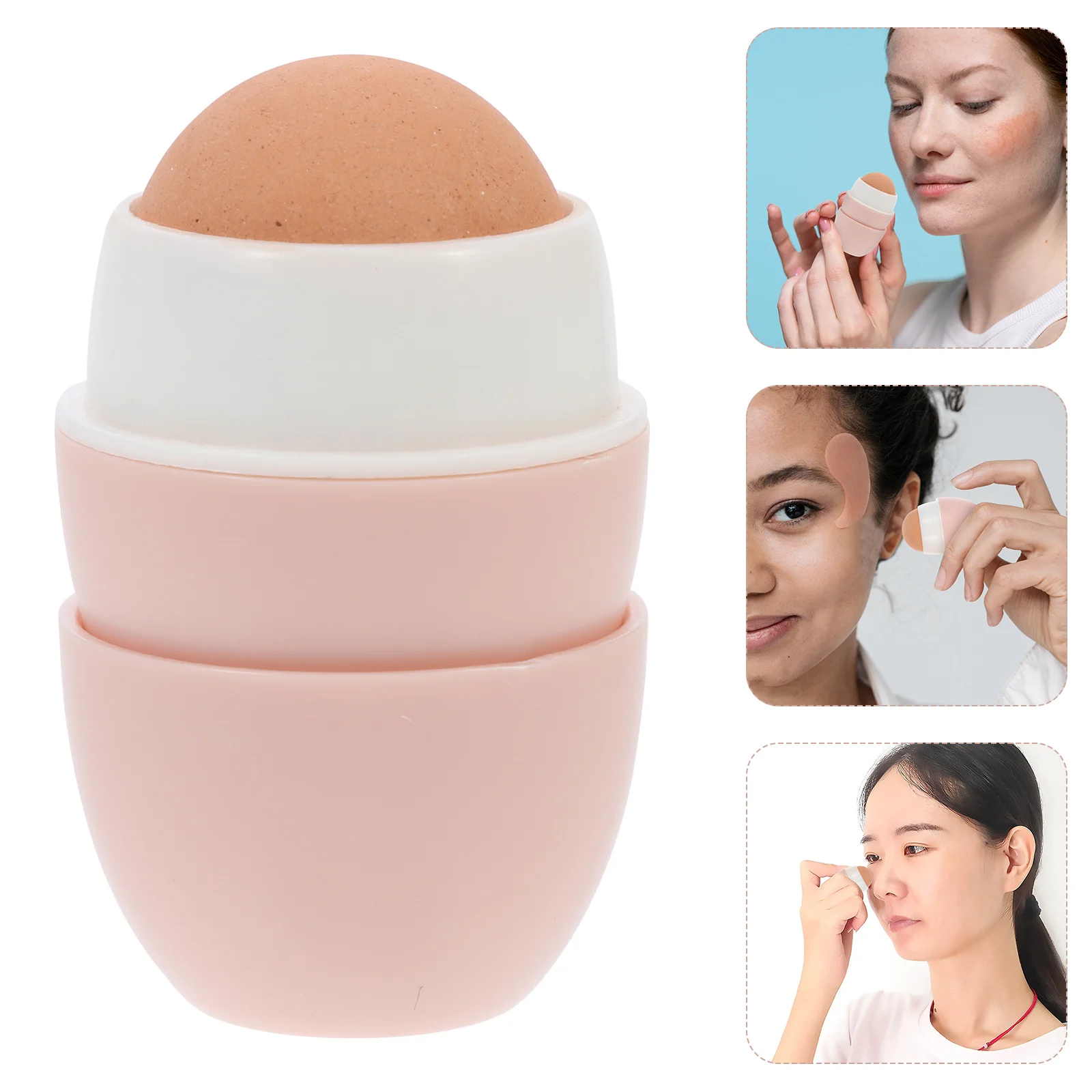 

Volcanic Stone Facial Skin Oil Absorbing Roller Reusable Compact Convenient for Quick Oil Removal Face Skin Care Anytime
