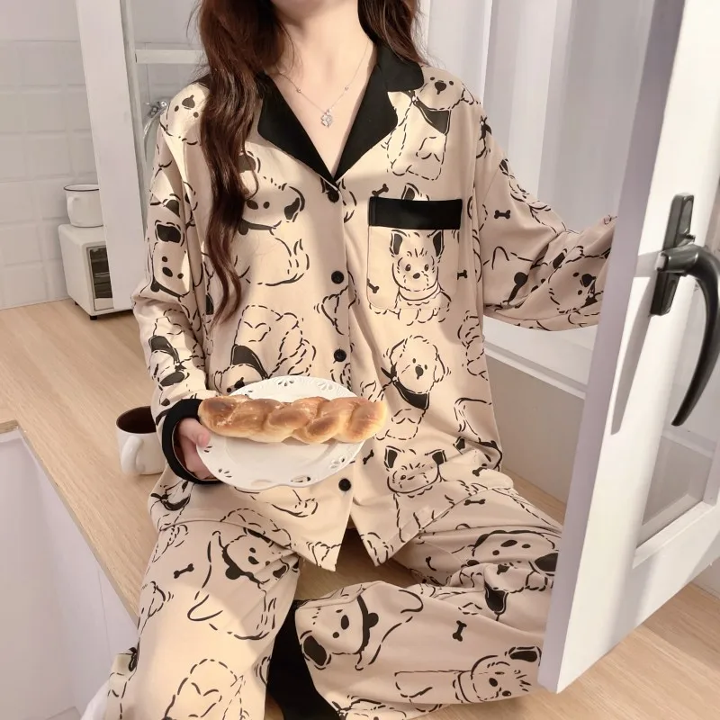 

New Spring and Summer Thin Section Postpartum Monthly Clothing Maternity Breastfeeding Pajamas Home Wear Suit Maternity Wear