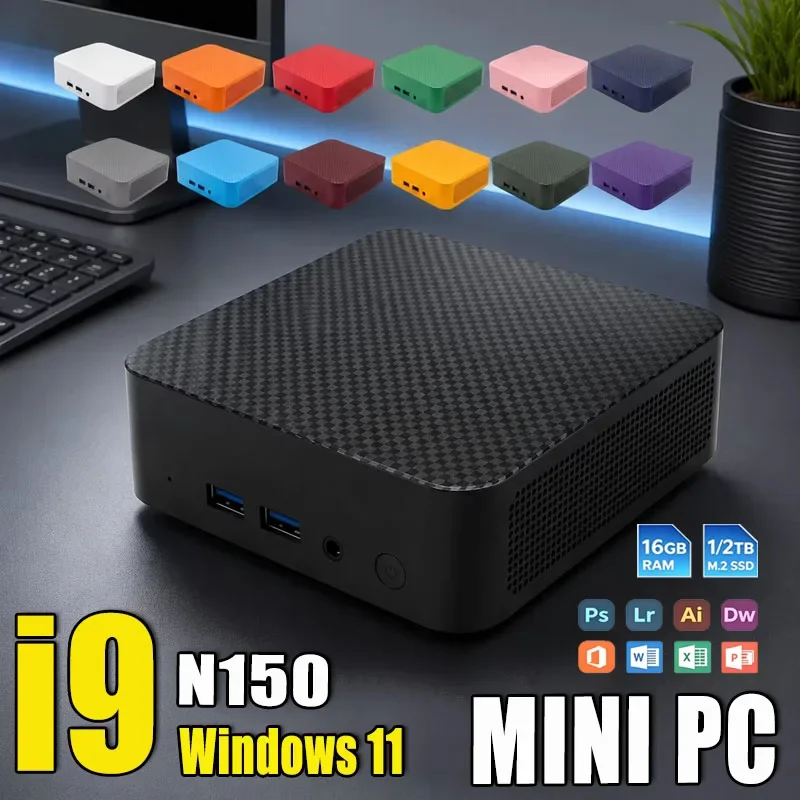 2026 Mini PC Intel Core I9 N150 Windows 11 Small Pocket Cmputer 16GB RAM 1/2TB SSD WIFI6 BT5.2 4K Desktop PC Gaming Computer