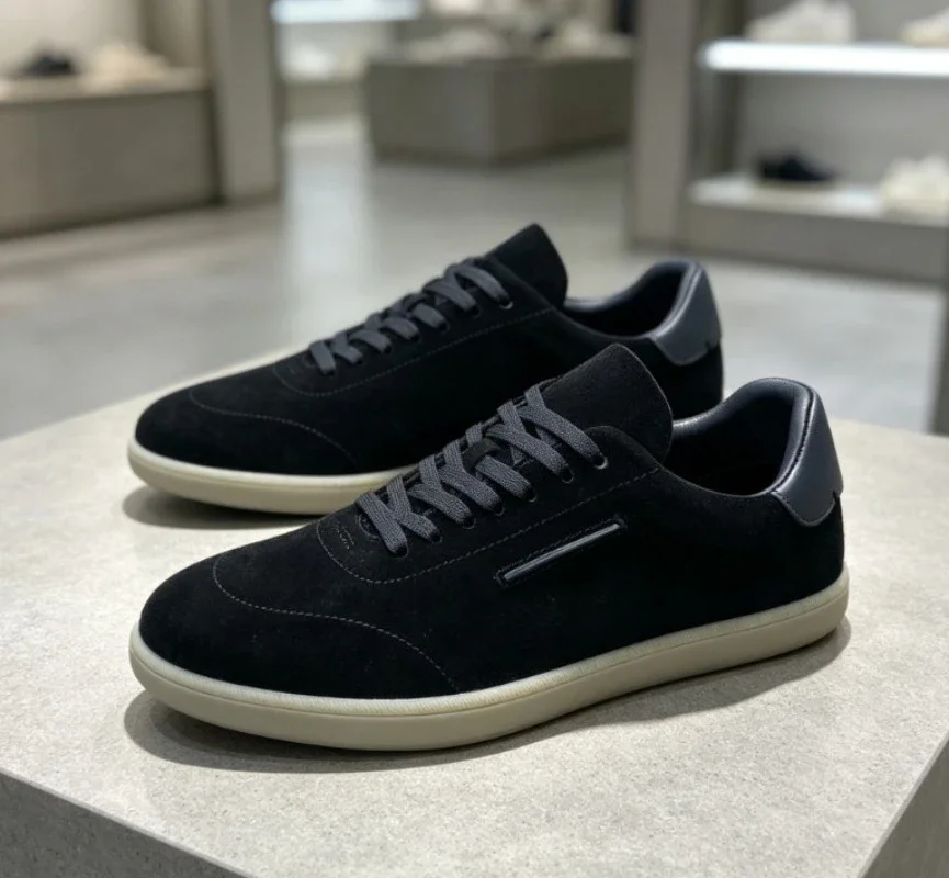New low-top retro lace-up casual sneakers, street versatile comfort trendy shoes for men with durable sole lightweight.