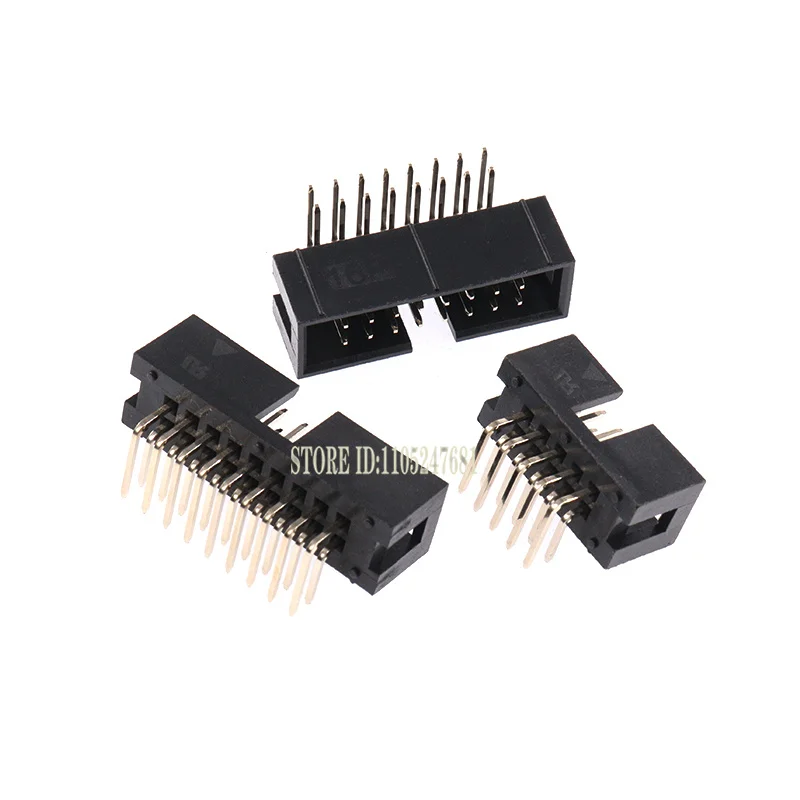 5/10PCS DC3 Right Angle Header 2.54mm Pitch 6-40 Pin Double Row Male IDC Box Socket PCB Connector for ISP Programming