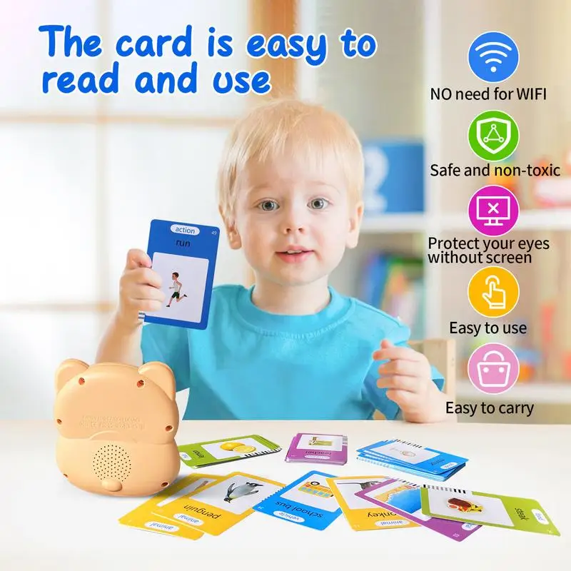 Cartes Flash Montessori pour Bébé Garçon et Fille, ApprentiCumbria Présв, Machine de Lecture, Cadeau Interactif